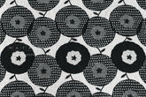 Japanese Fabric Yarn Dyed Woven Jacquard Maru Hana - black - 50cm